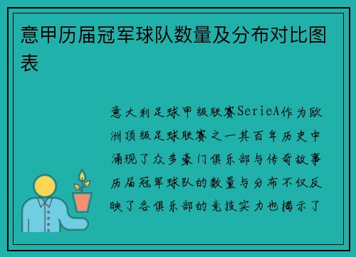 意甲历届冠军球队数量及分布对比图表